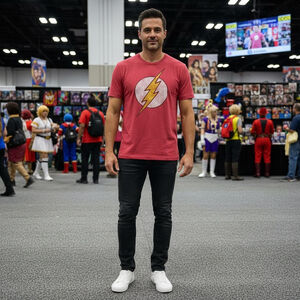 Men's The Flash Short Sleeve Tee Size M Red